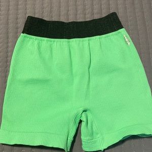 Green Free People biker shorts